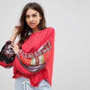 Free People red blossom thermal new xs